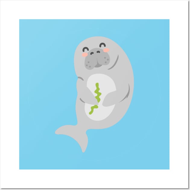 Munching Manatee Wall Art by KarmicKal